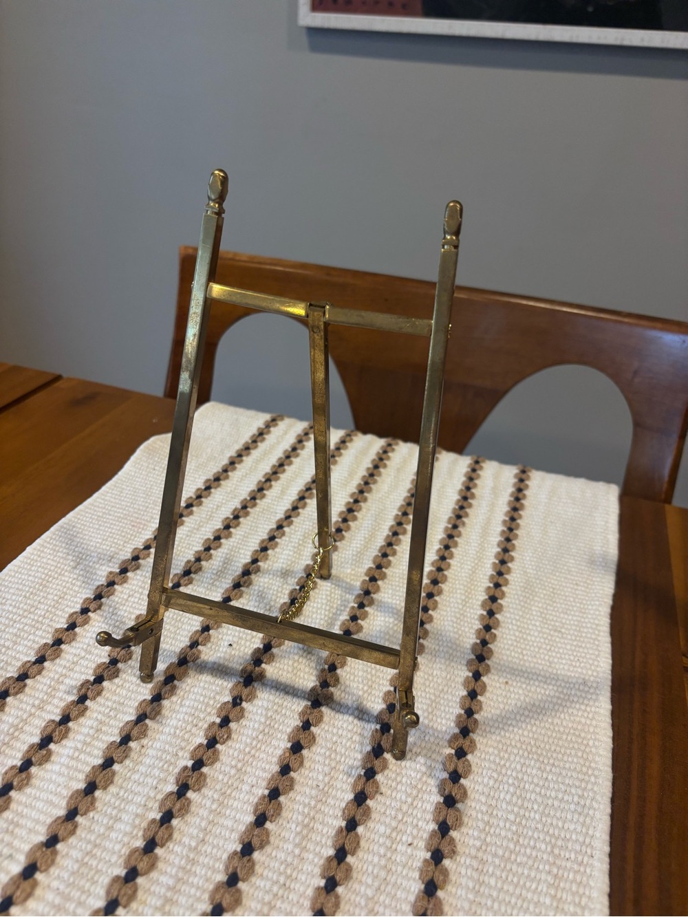 1970s Mid-Century Modern Miniature Brass Easel